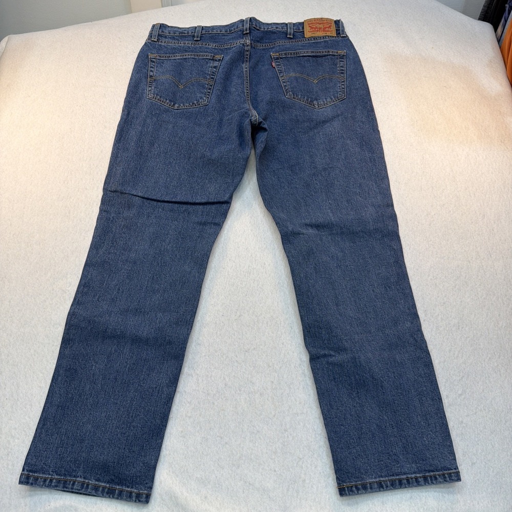 Levis 541 Jeans Mens 39x30 Blue Athletic Tapered Medium Wash Denim Pants - Picture 10 of 16
